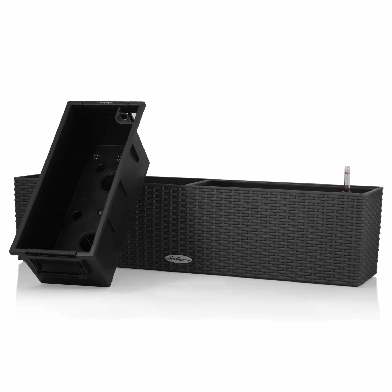 LECHUZA Blumenkasten-Set Balconera Cottage All-in-One L80cm Granit – Bild 2