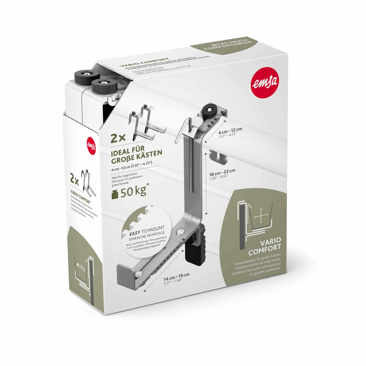 Emsa Blumenkastenhalter Vario Comfort Aluminium – Bild 2