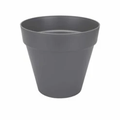 Elho Blumenkübel Loft Urban Rund 50 Cm Mit Rollen Anthrazit