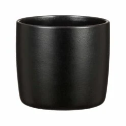 Keramik-Blumentopf Solido D21 Cm Schwarz