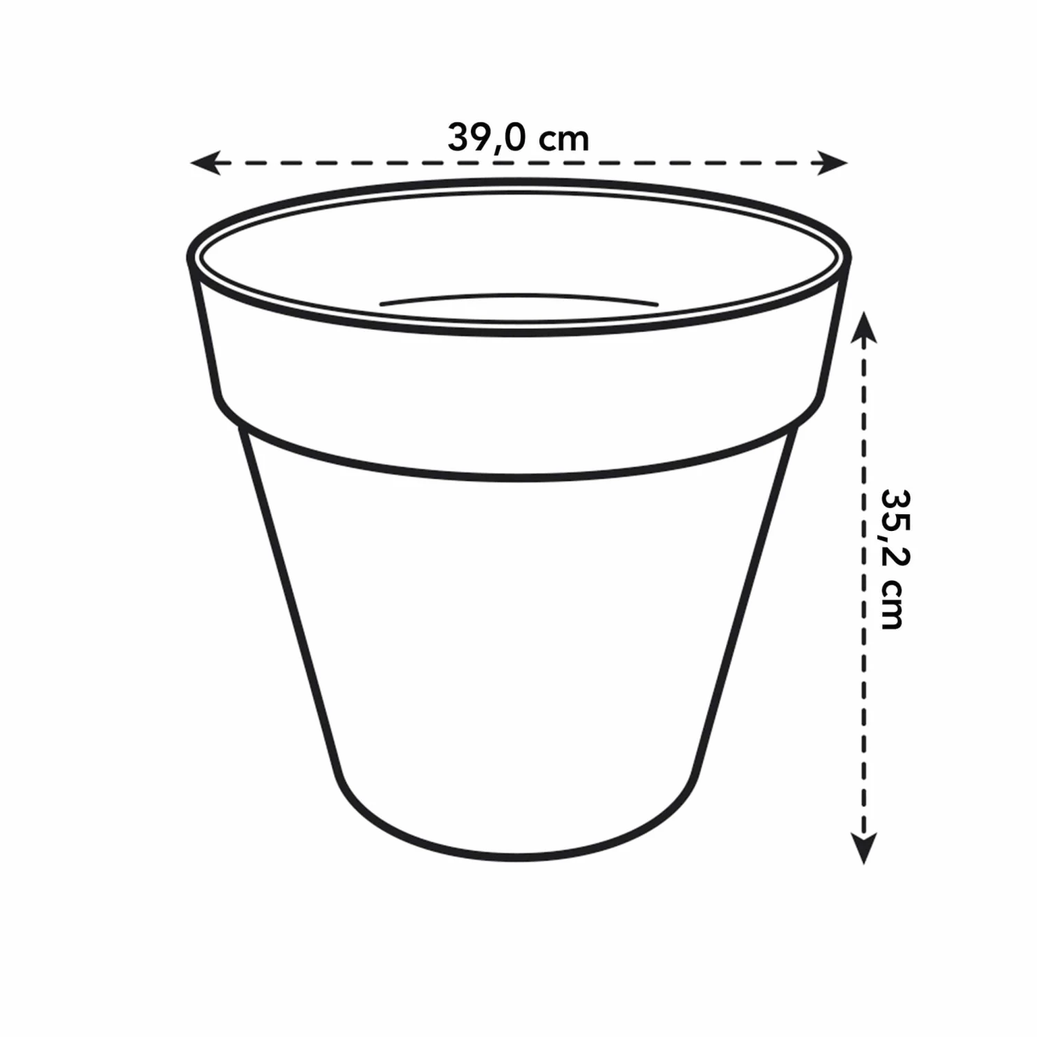 Elho Pflanzkübel Loft Urban Rund D40 Cm Ockergelb – Bild 5