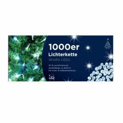 Lichterkette LED 1000 LED Kaltweiß L85m