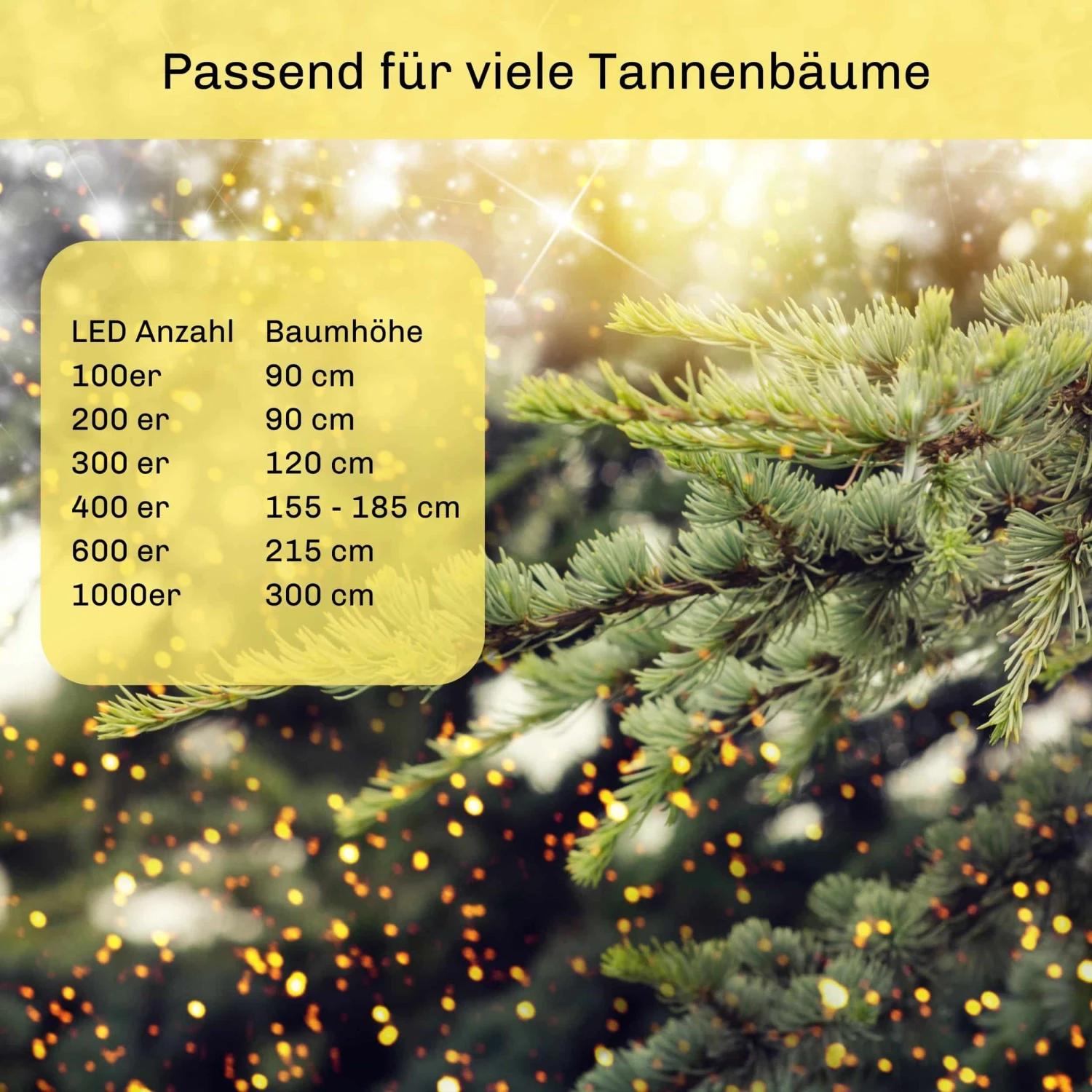 Lichterkette LED 100 LED Warmweiß 5m – Bild 2