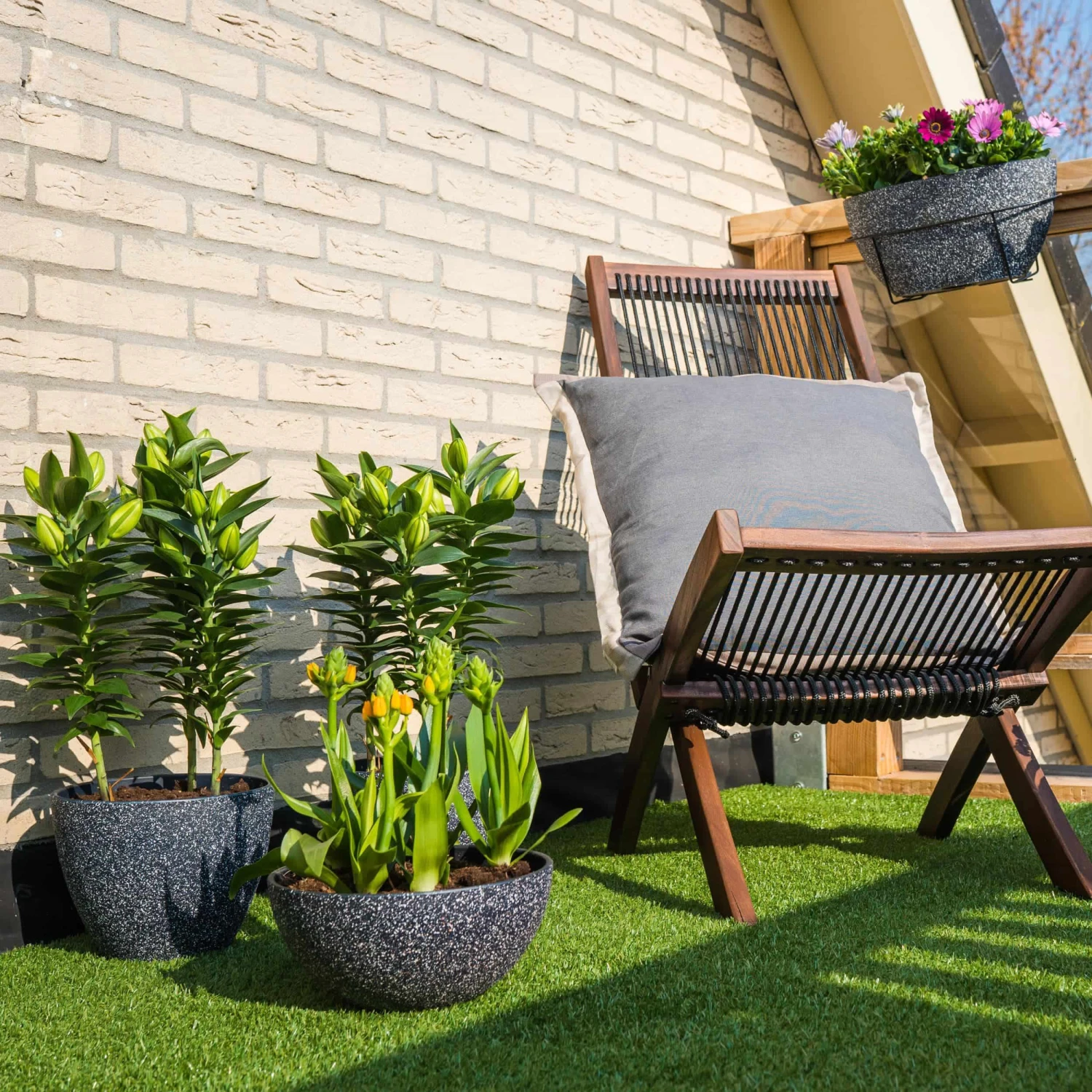 Pflanzschale Nova D25 Cm Terrazzo-schwarz – Bild 3