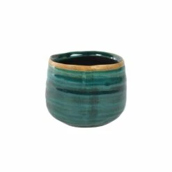 Keramik-Blumentopf Iris D6,5 Cm Türkis