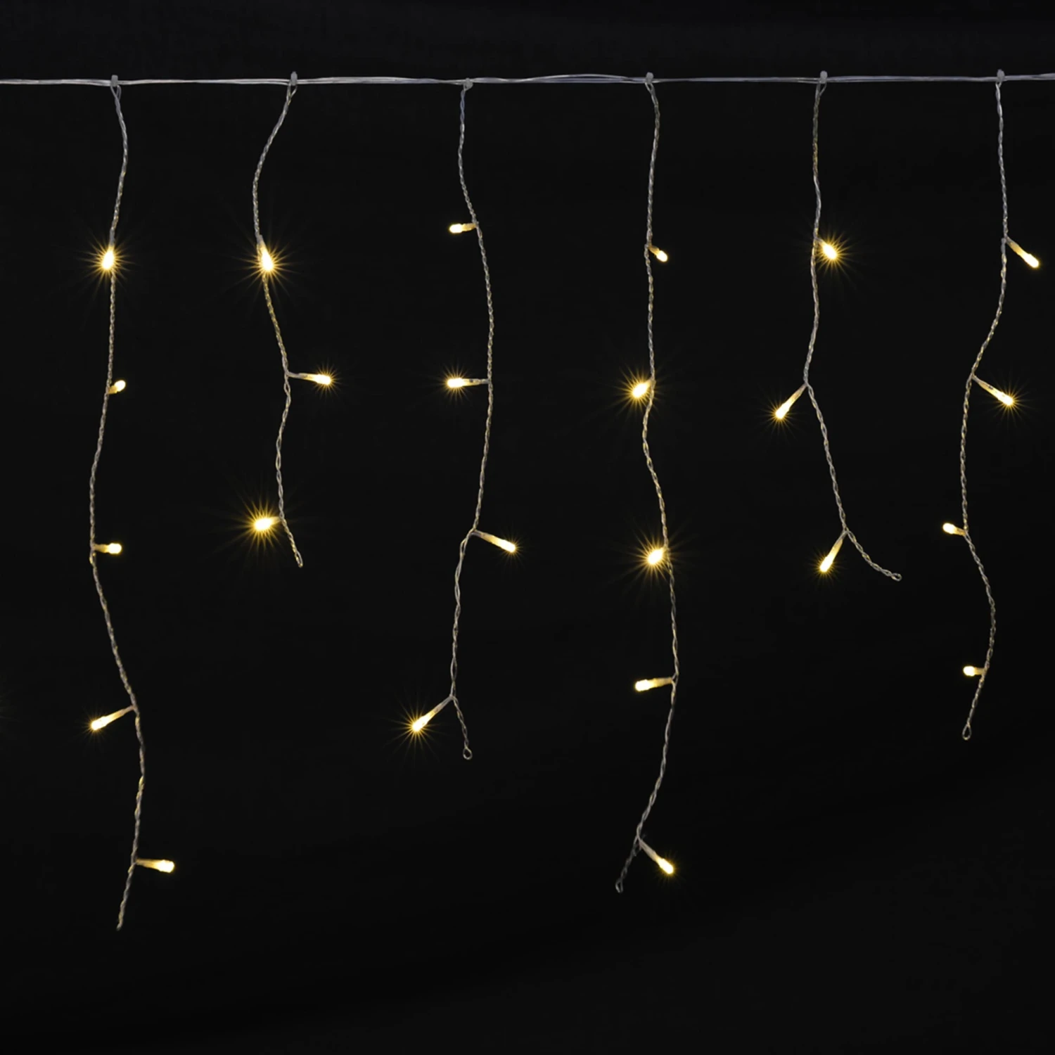Lichtervorhang Eisregen 720 LED Warmweiß