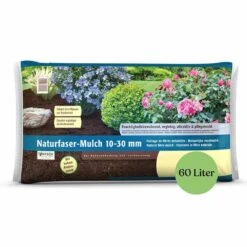 Stauden- & Rosenmulch – Naturfaser-Mulch Torffrei - 60 Liter